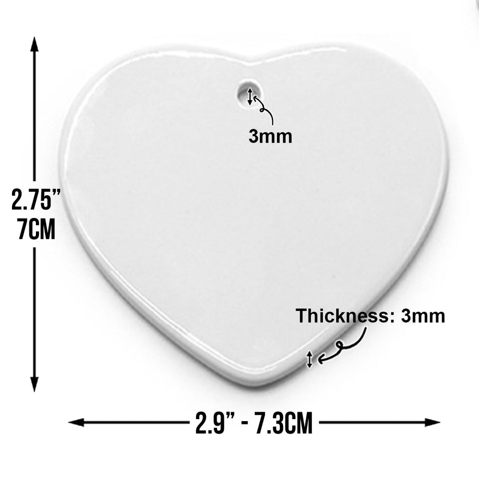 You Left Paw Prints On Our Hearts Angel Wings - Gift for dog lovers, who lost dog, who lost cat - Personalized Ceramic Heart Ornament