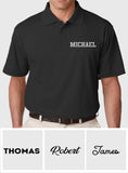 Custom Name - Personalized Father Embroidered Polo Shirt