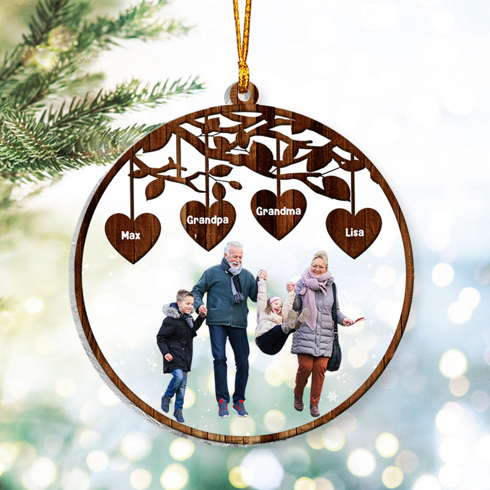 Grandkids 2023 - Personalized Grandma Transparent Ornament