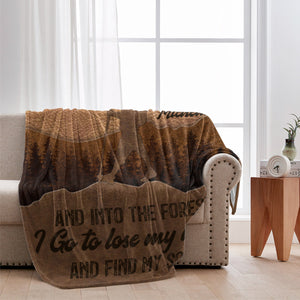And Into The Forest I Go - Personalized Hiking Blanket