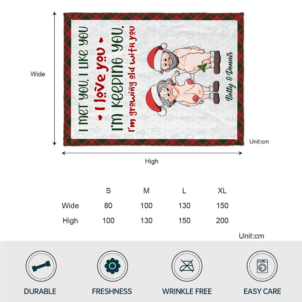 I’m Growing Old With You - gift for husband, wife - Personalized Blanket