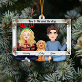 You & Me And The Dogs - Personalized Couple Ornament