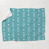 Custom Name Heart Pattern - Personalized grandson Blanket