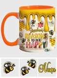 Grandma’s Reasons To Bee Happy - Gift for grandma - Personalized Accent Mug