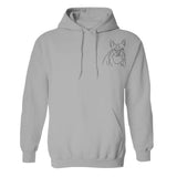 Custom Line Art - Personalized Dog Embroidered Hoodie