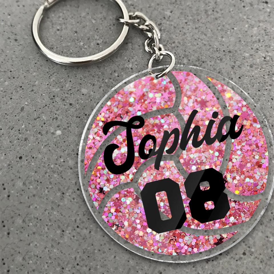 Volleyball Team - Personalized Volleyball Transparent Keychain