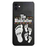 The Blackfather - Personalized Father 3D Embossed Leather Phone Case