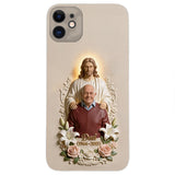 Memorial Gift Idea, Gift for Lost of Loved Ones - Personalized Memorial 3D Embossed Leather Phone Case