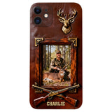Hunting Achievement - Personalized Hunting Leather Phone Case