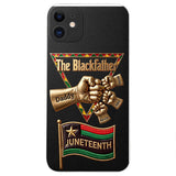 The Blackfather - Personalized Father 3D Embossed Leather Phone Case