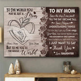 To My Mom - Personalized Mother's Day Teacher Poster
