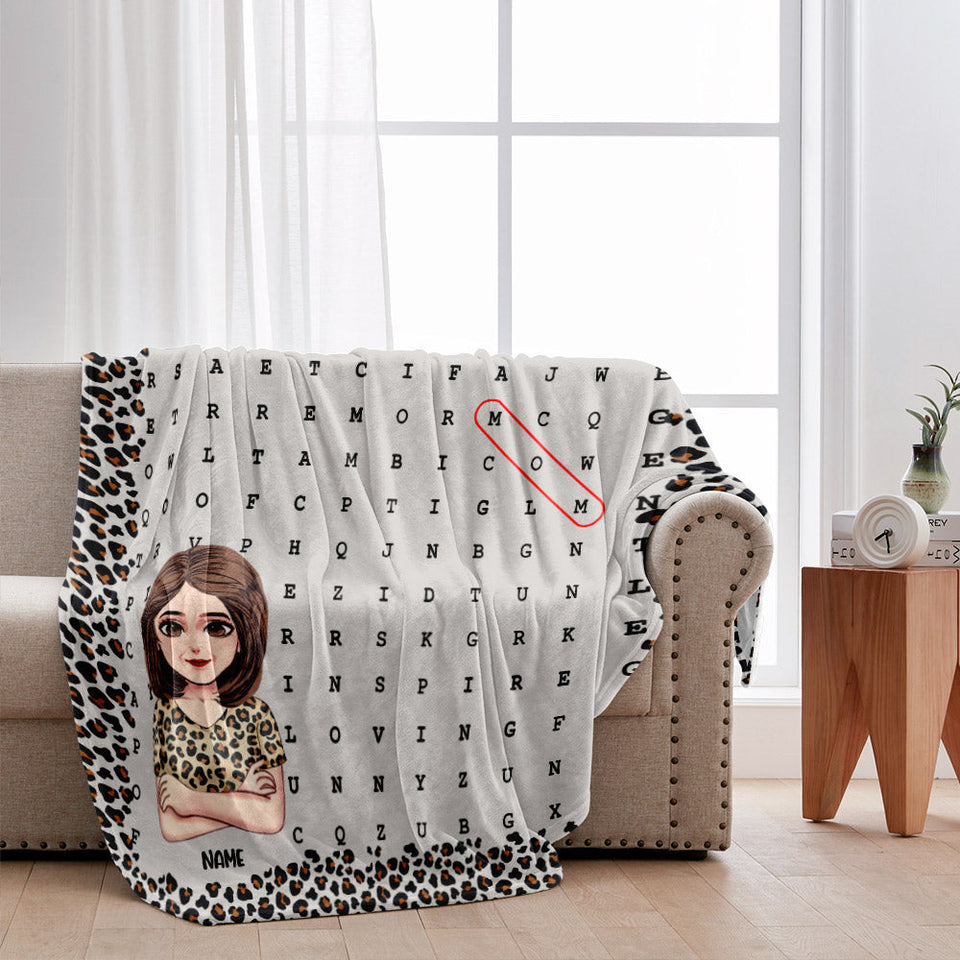 Mom Word Search - Personalized Mother's Day Mother Blanket