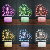 Mom Daily Affirmation - Personalized Mother's Day Mother Shaped Plaque Light Base