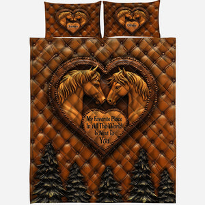 Next To You - Personalized Horse Quilt Set
