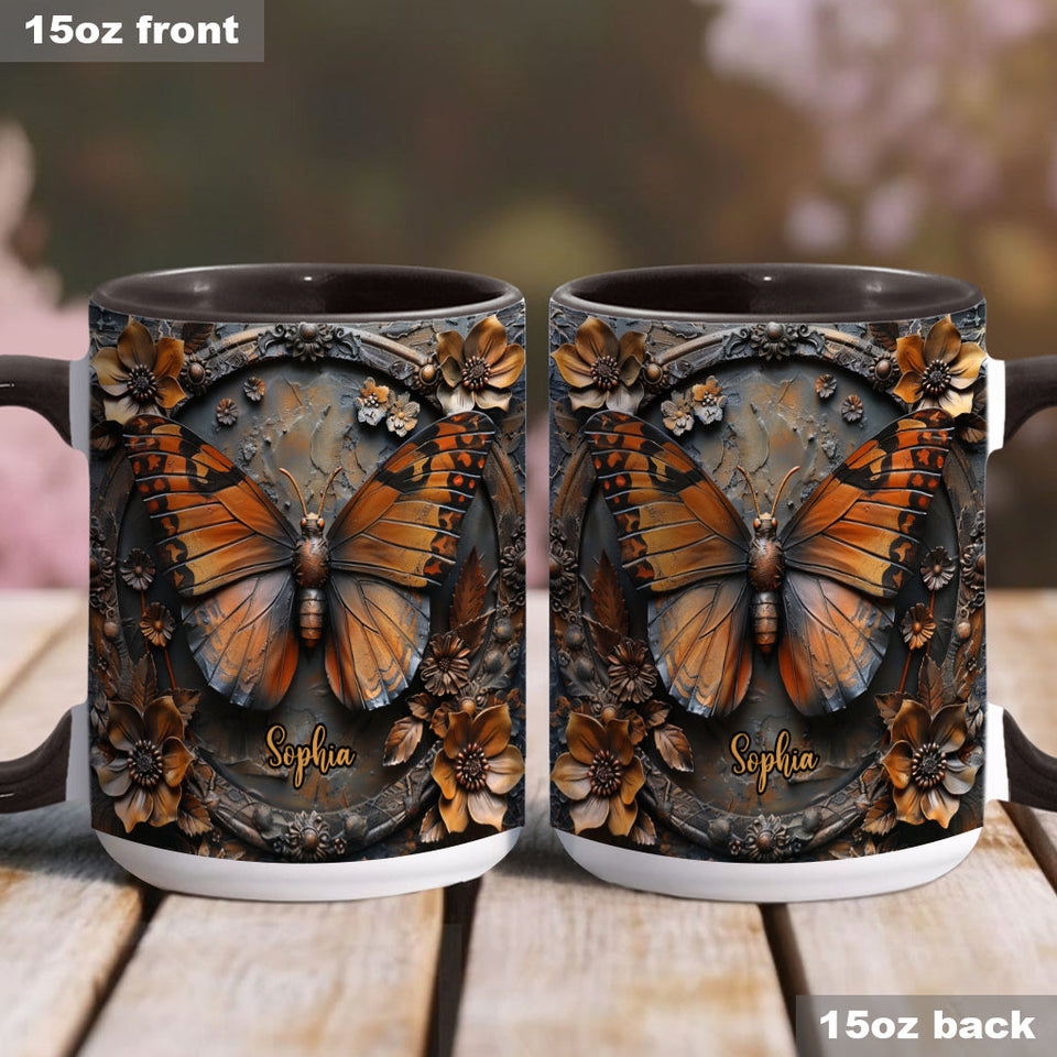 Beautiful Monarch - Personalized Butterfly Accent Mug