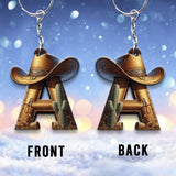 Western Letter - Personalized Keychain