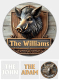 Love Hunting - Personalized Hunting Round Wood Sign