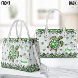 Love Turtles - Personalized Turtle Leather Handbag