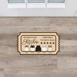 Welcome To Our Show - Personalized Cat Shaped Doormat