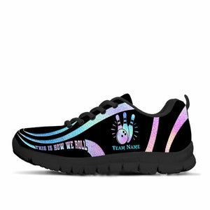 This Is How We Roll Colorful Bowling - Personalized Bowling Sneakers