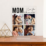 I Love You To The Moon And Back - Personalized Mother's Day Mother Transparent Acrylic Plaque