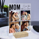I Love You To The Moon And Back - Personalized Mother's Day Mother Transparent Acrylic Plaque
