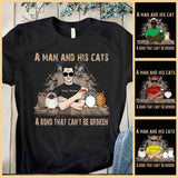 A Man And His Cats - Personalized Father's Day Cat T-shirt and Hoodie