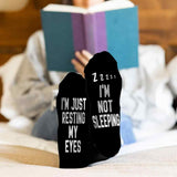 I'm Not Sleeping - Personalized Father Socks