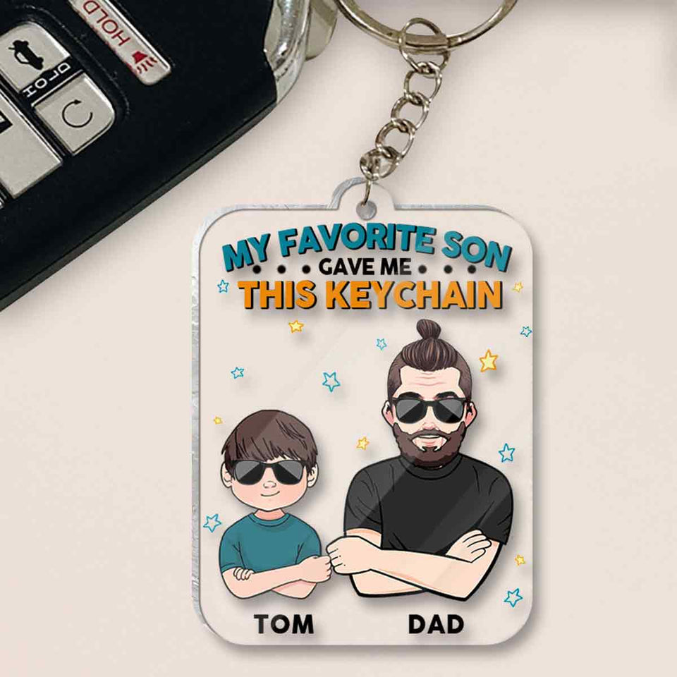 My Favorite Child - Personalized Father Transparent Keychain