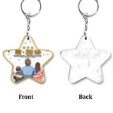 Five-Star Dad - Personalized Father Transparent Keychain