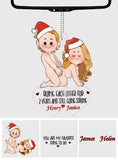 Doing Each Other - Personalized Couple Custom Shaped Car Ornament