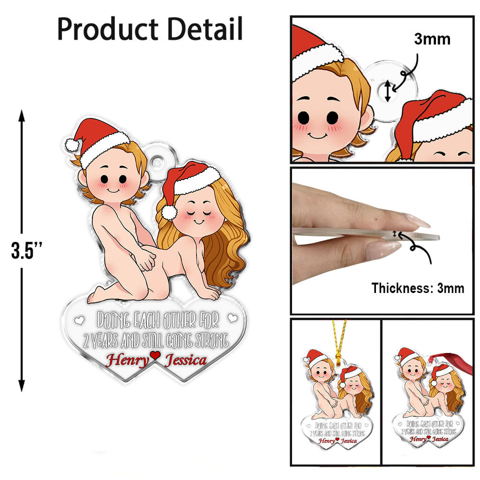 Doing Each Other - Personalized Couple Custom Shaped Ornament