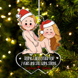 Doing Each Other - Personalized Couple Custom Shaped Ornament