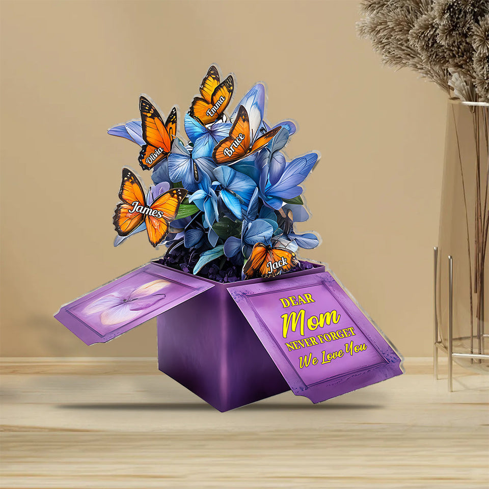 Mom Pop-up Box - Personalized Mother Custom Shaped Acrylic Plaque
