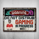 Gaming In Progress - Personalized Video Game Rectangle Metal Sign