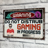 Gaming In Progress - Personalized Video Game Rectangle Metal Sign