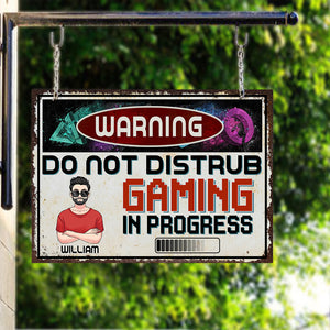 Gaming In Progress - Personalized Video Game Rectangle Metal Sign