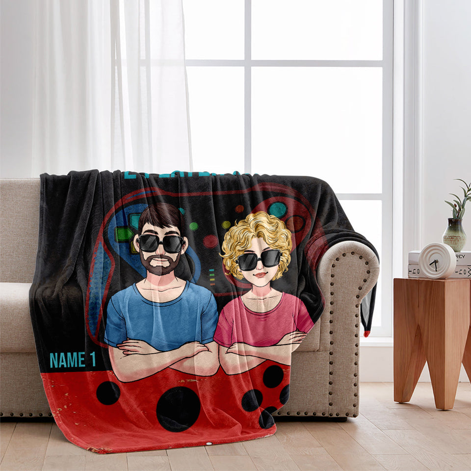 Forever In 2 Player Mode - Personalized Video Game Blanket