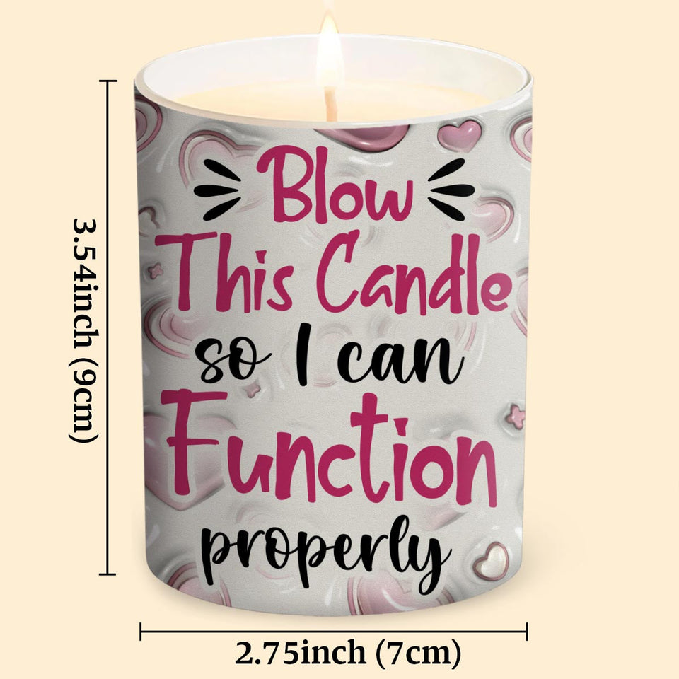 Blow So I Can - Personalized Couple Candle With Wooden Lid