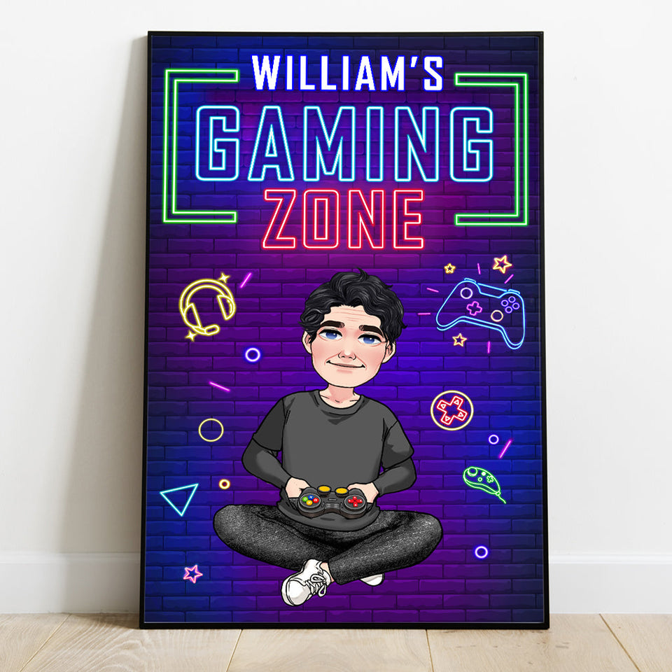 Gaming Zone - Personalized Video Game Canvas And Poster