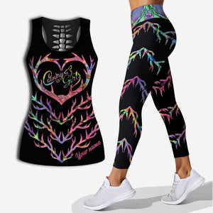 Country Girl - Personalized Hunting Hollow Tank Top and Leggings