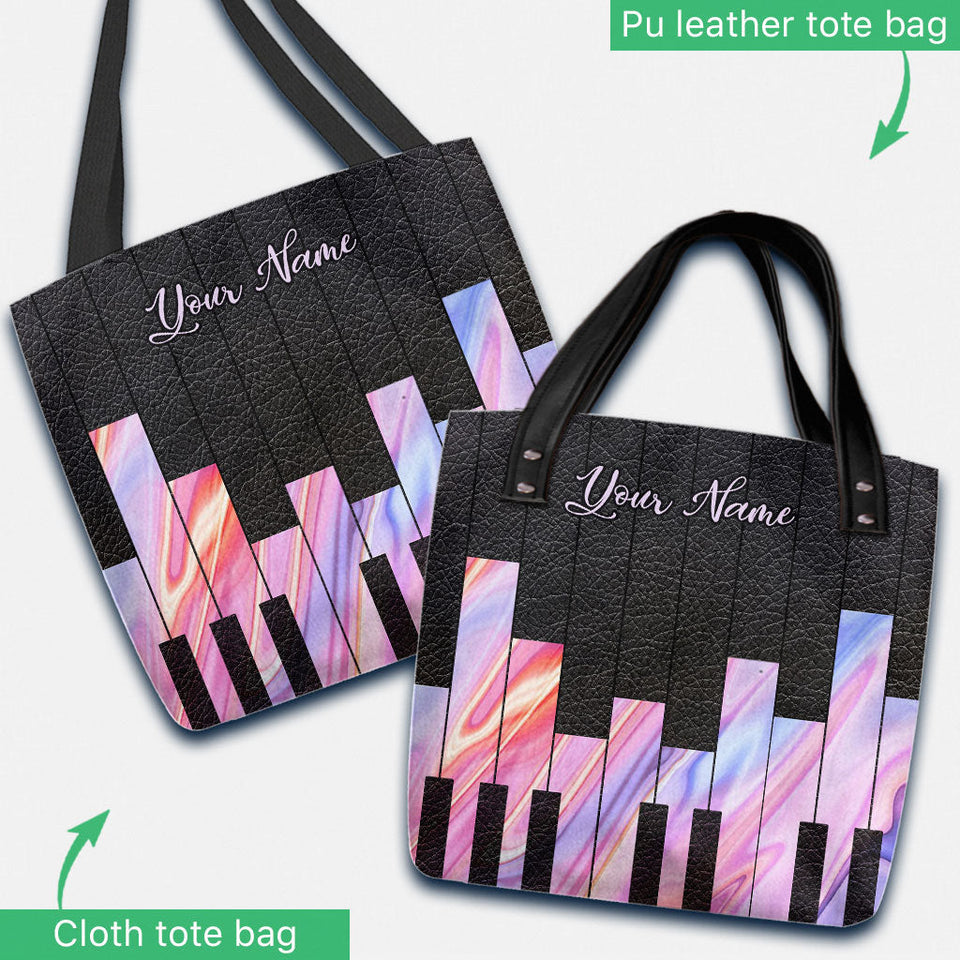 Music Soul Piano Personalized Tote Bag