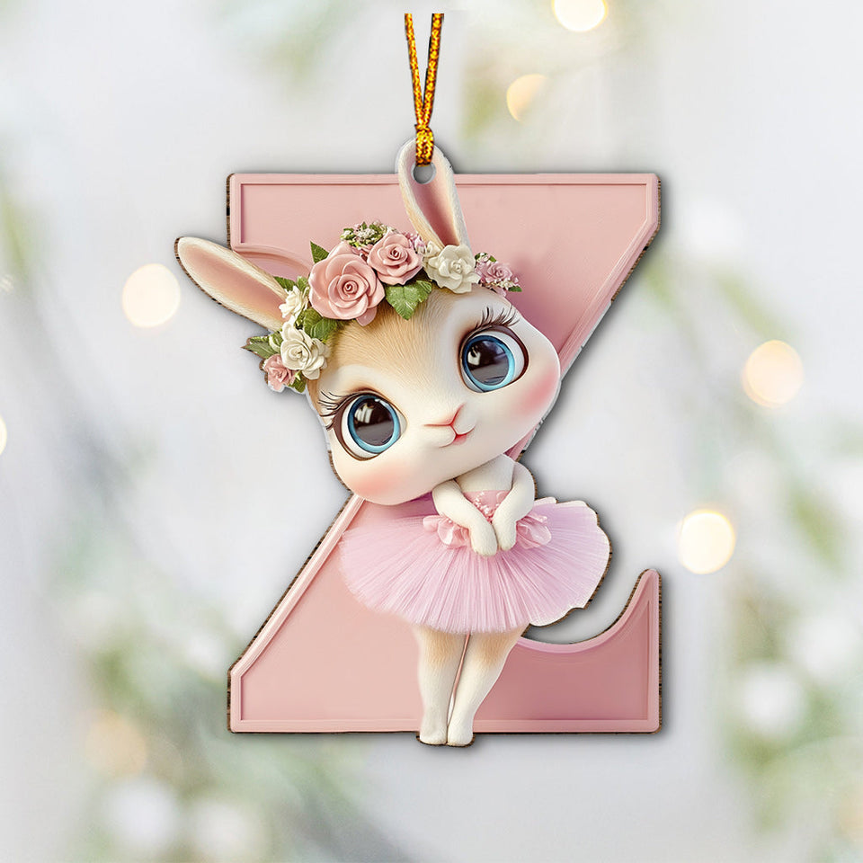 Ballet Bunny Alphabet - Personalized Ballet Ornament