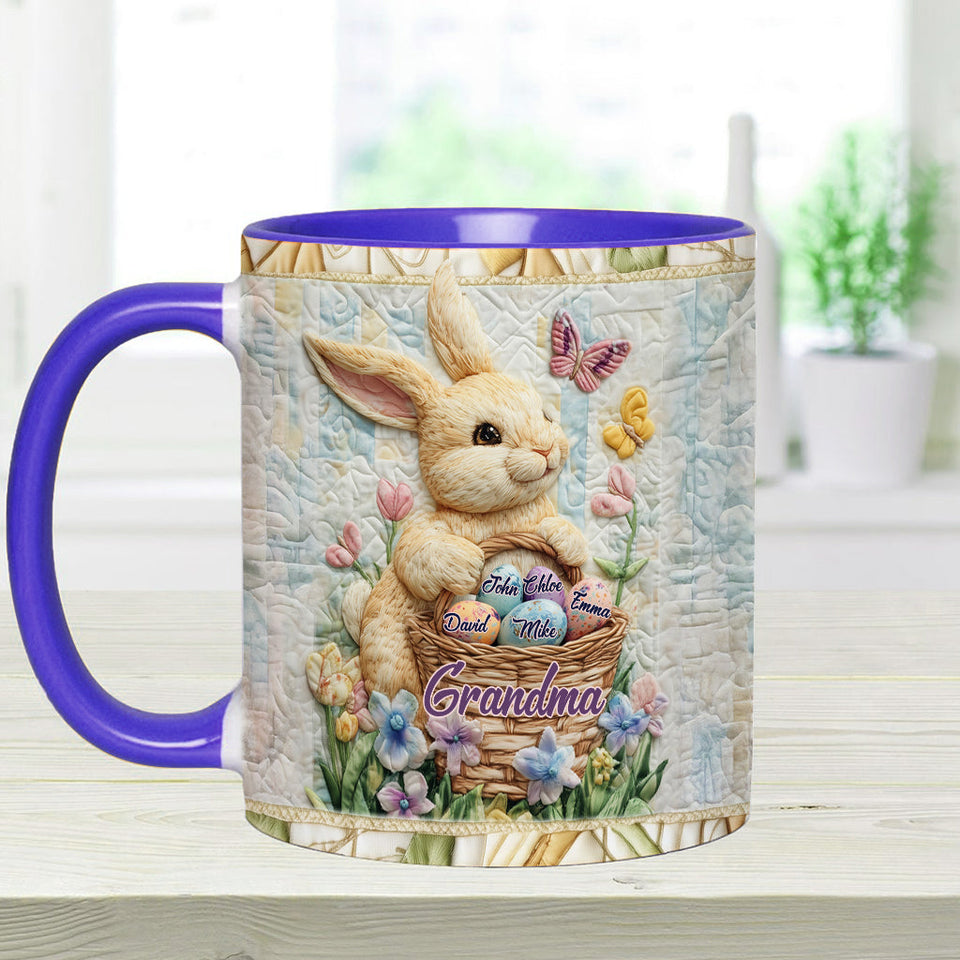 Happy Easter - Personalized Grandma Accent Mug