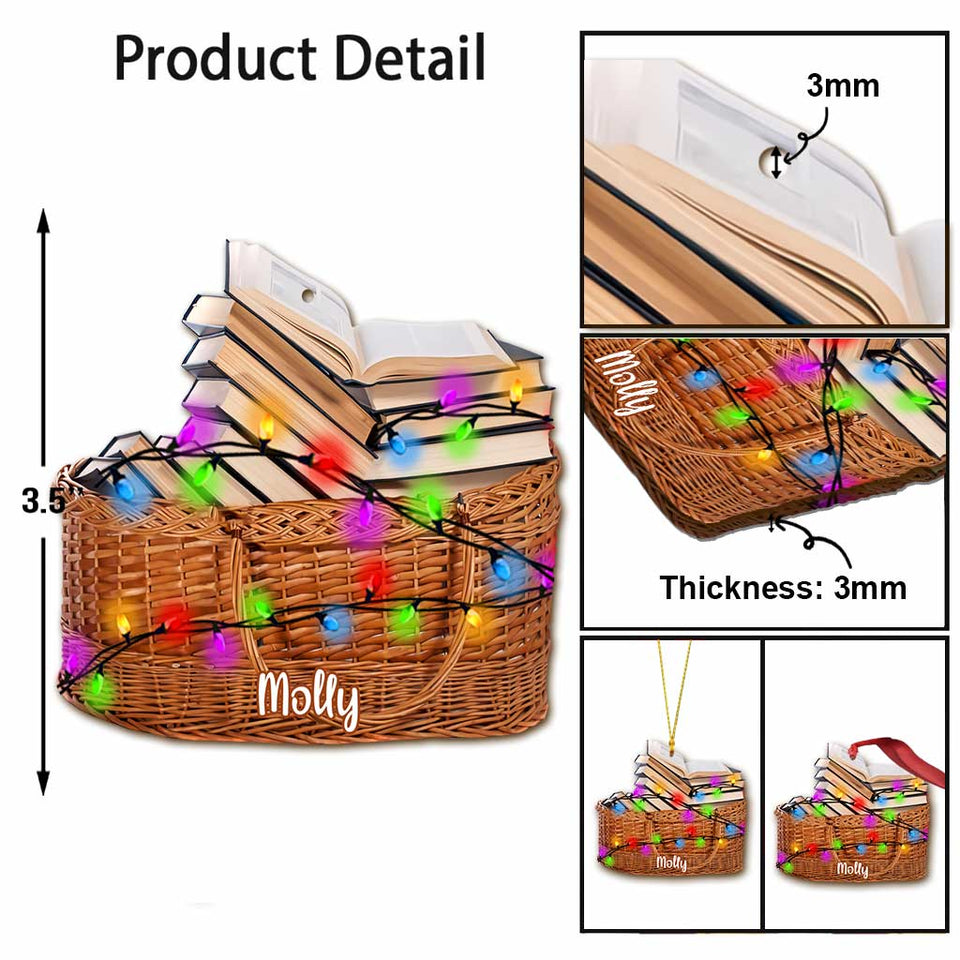 My Picnic Looks Like - Personalized Christmas Book Ornament (Printed On Both Sides)