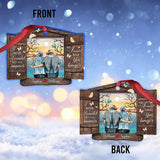 Wish You Were Here - Personalized Christmas Couple Ornament (Printed On Both Sides)