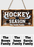 Hockey Season - Personalized Hockey Custom Shaped Wood Sign