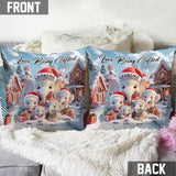 Love Being A Grandma Elephant - Personalized Grandma Throw Pillow