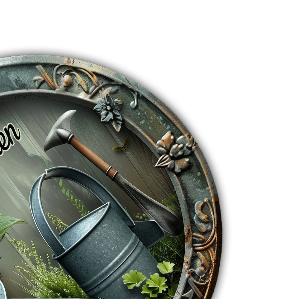 Green Garden - Personalized Gardening Cut Metal Sign