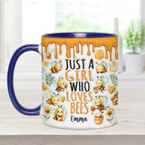 Just A Girl Who Loves Bees - Personalized Bee Accent Mug